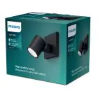 Philips Runner Wandlamp Metaal Zwart | Geschikt voor 1x GU10 